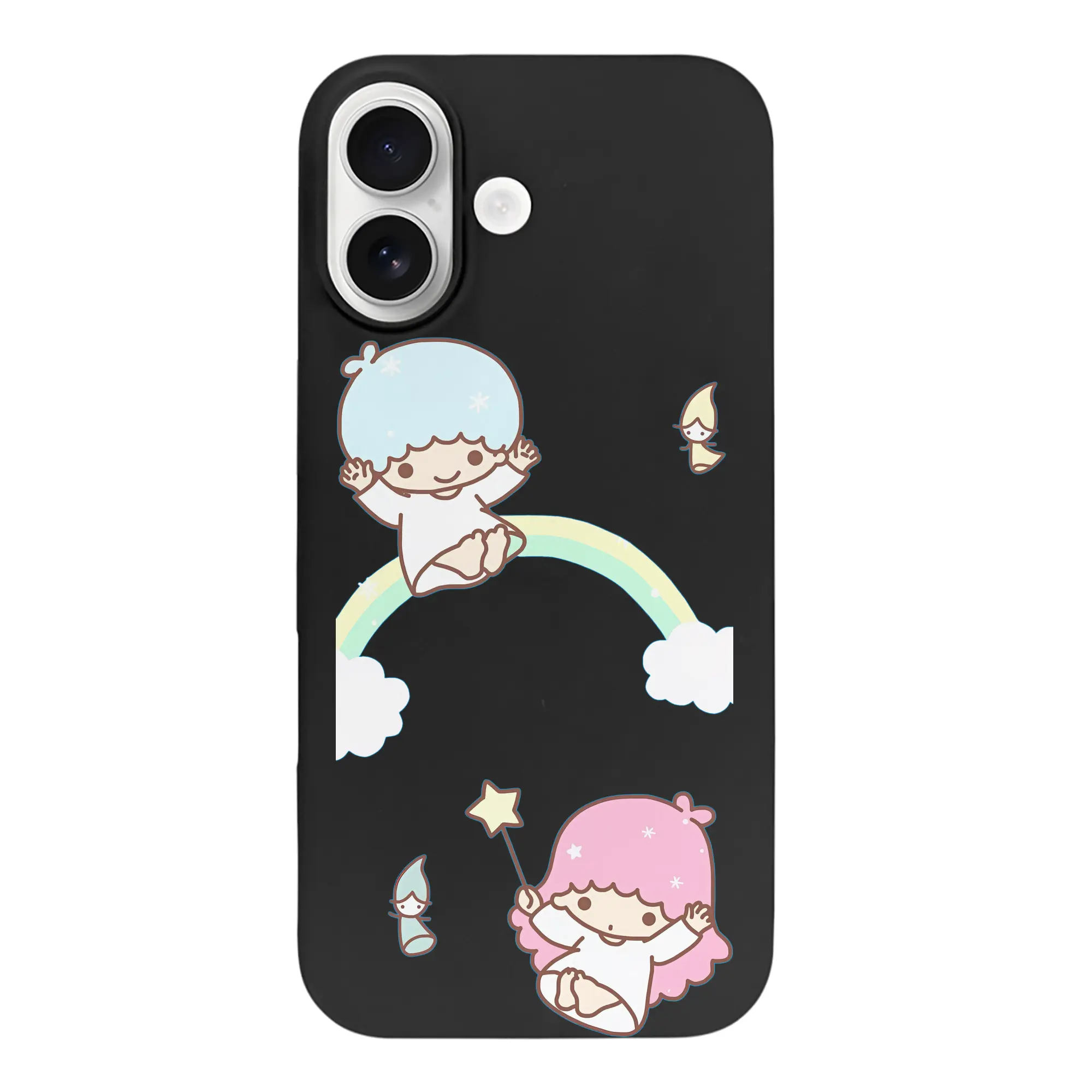 サンリオ グッズ,リトルツインスターズ - iPhone 17 シリーズ シリコンケース 薄型 耐衝撃 指紋防止 ソフトタッチカバー 精密フィット 傷防止 保護ケース iPhone 17/17 Air/17 Pro/17 Pro Max 対応